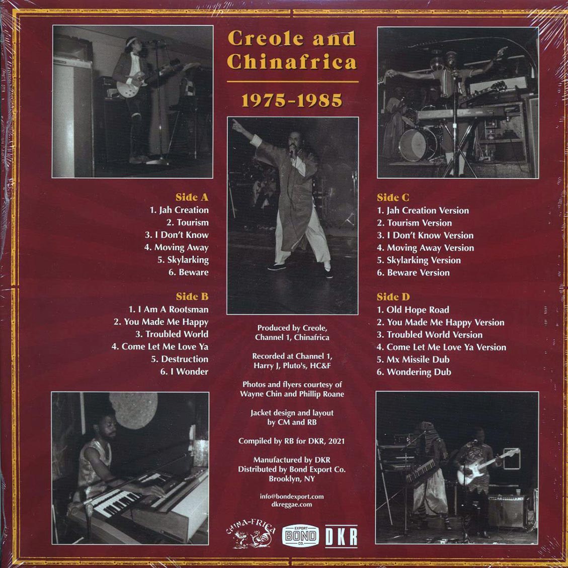 Creole, Chinafrica - Journey From Creation 1975-1985 (2xLP) vinyl LP back cover