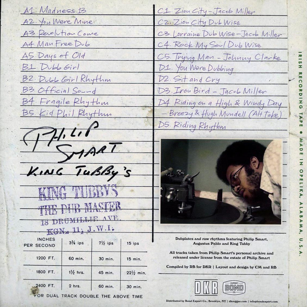 Prince Philip, Hugh Mundell, Jacob Miller, Augustus Pablo - Dubplates And Raw Rhythms From King Tubby's Studio 1973-1976 (2xLP) vinyl LP back cover