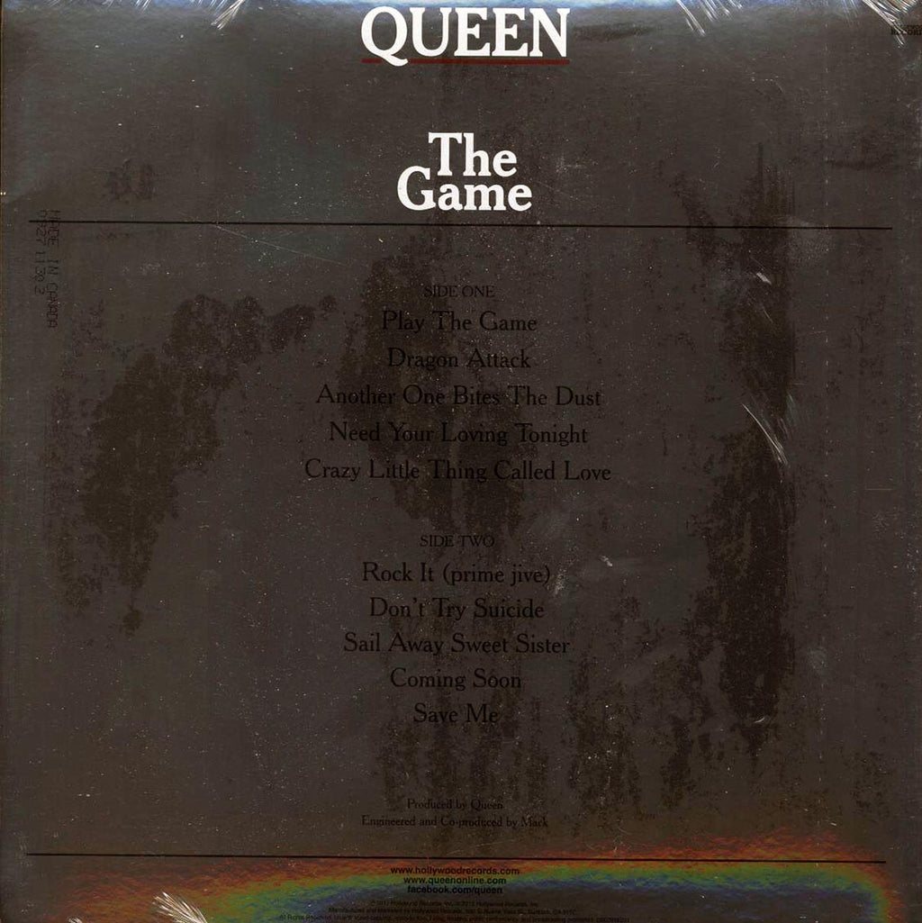 Queen - The Game (silver vinyl) vinyl LP back cover