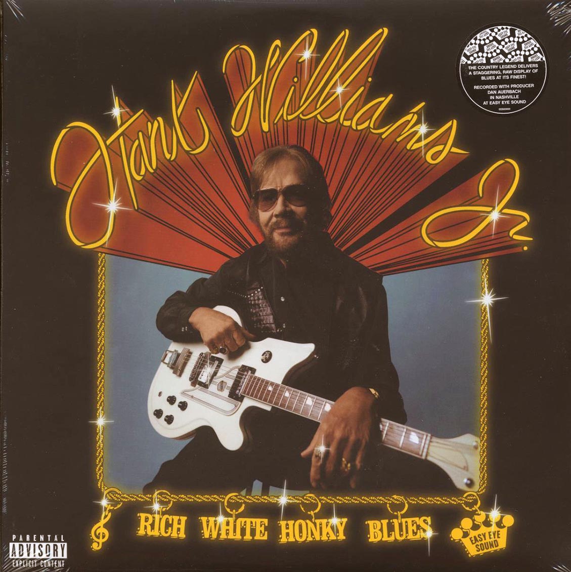 Hank Williams Jr. - Rich White Honky Blues vinyl LP front cover