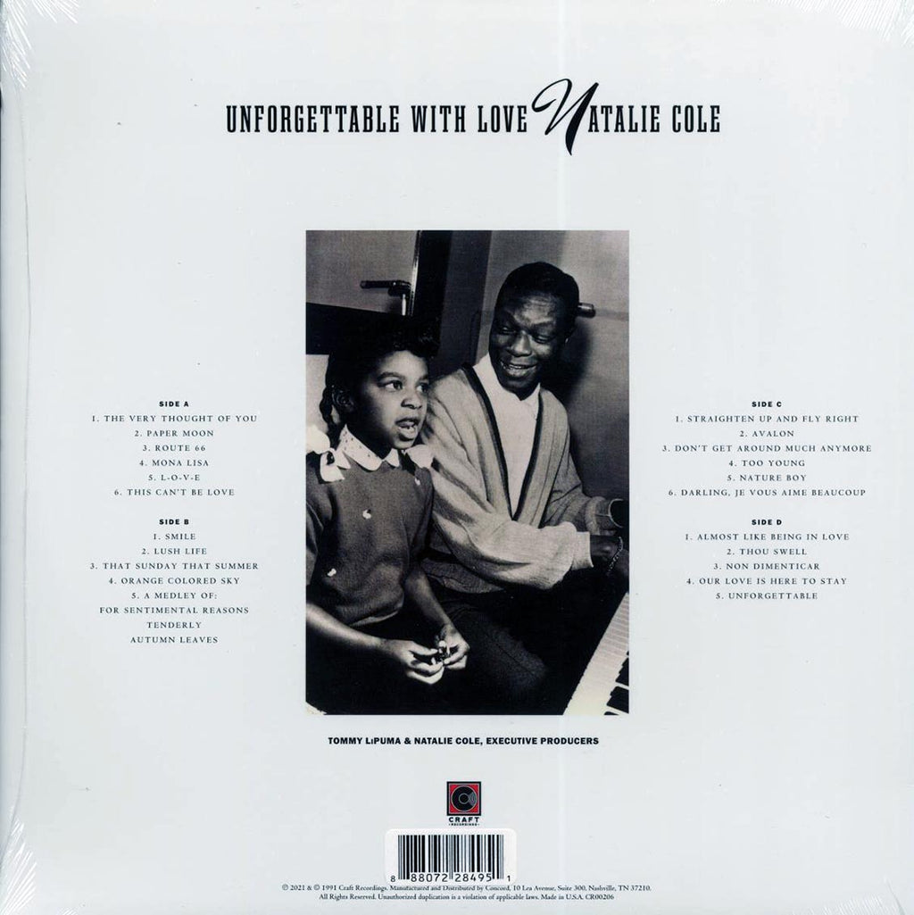 Natalie Cole - Unforgettable (2xLP) (pink vinyl) vinyl LP back cover