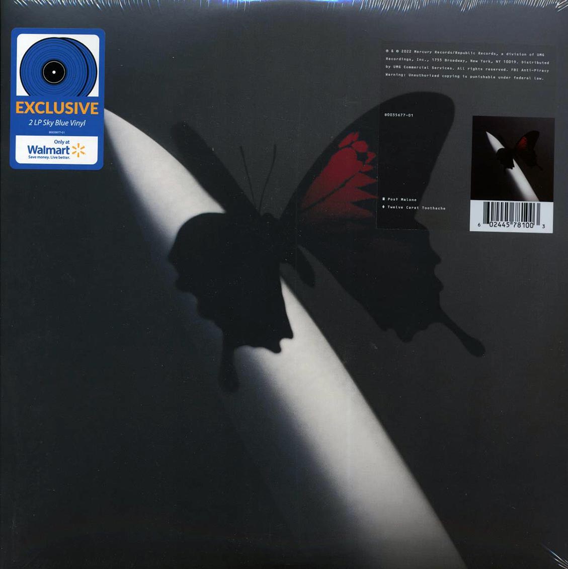 Post Malone - Twelve Carat Toothache (2xLP) (blue vinyl) vinyl LP front cover