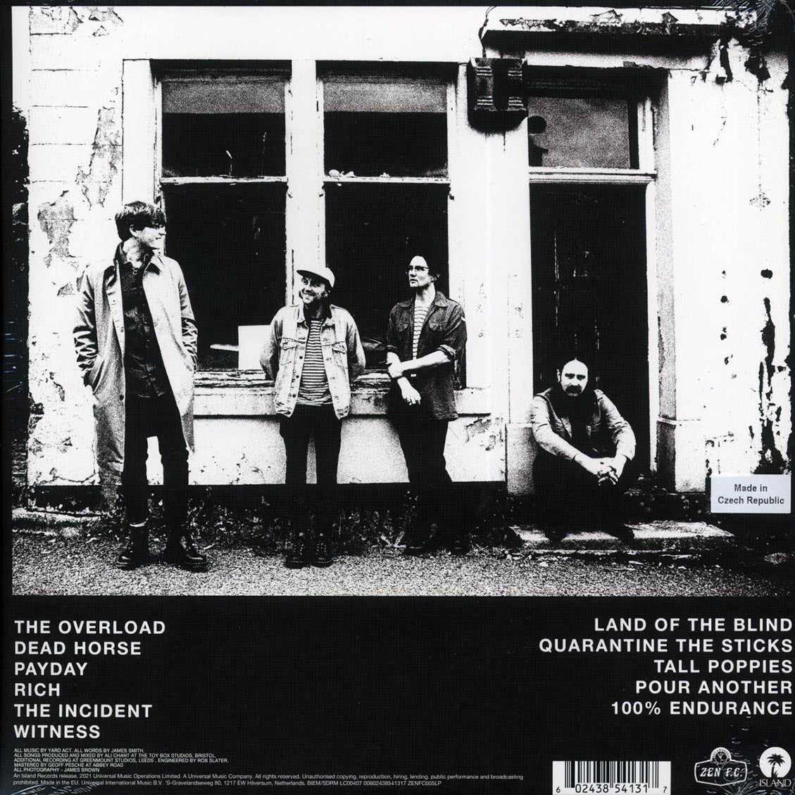 Yard Act - The Overload (180g) vinyl LP back cover