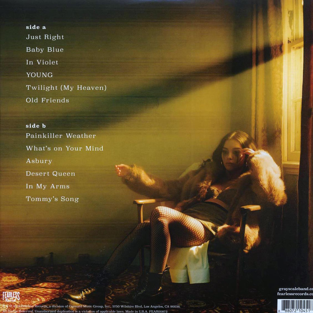 Grayscale - Nella Vita vinyl LP back cover