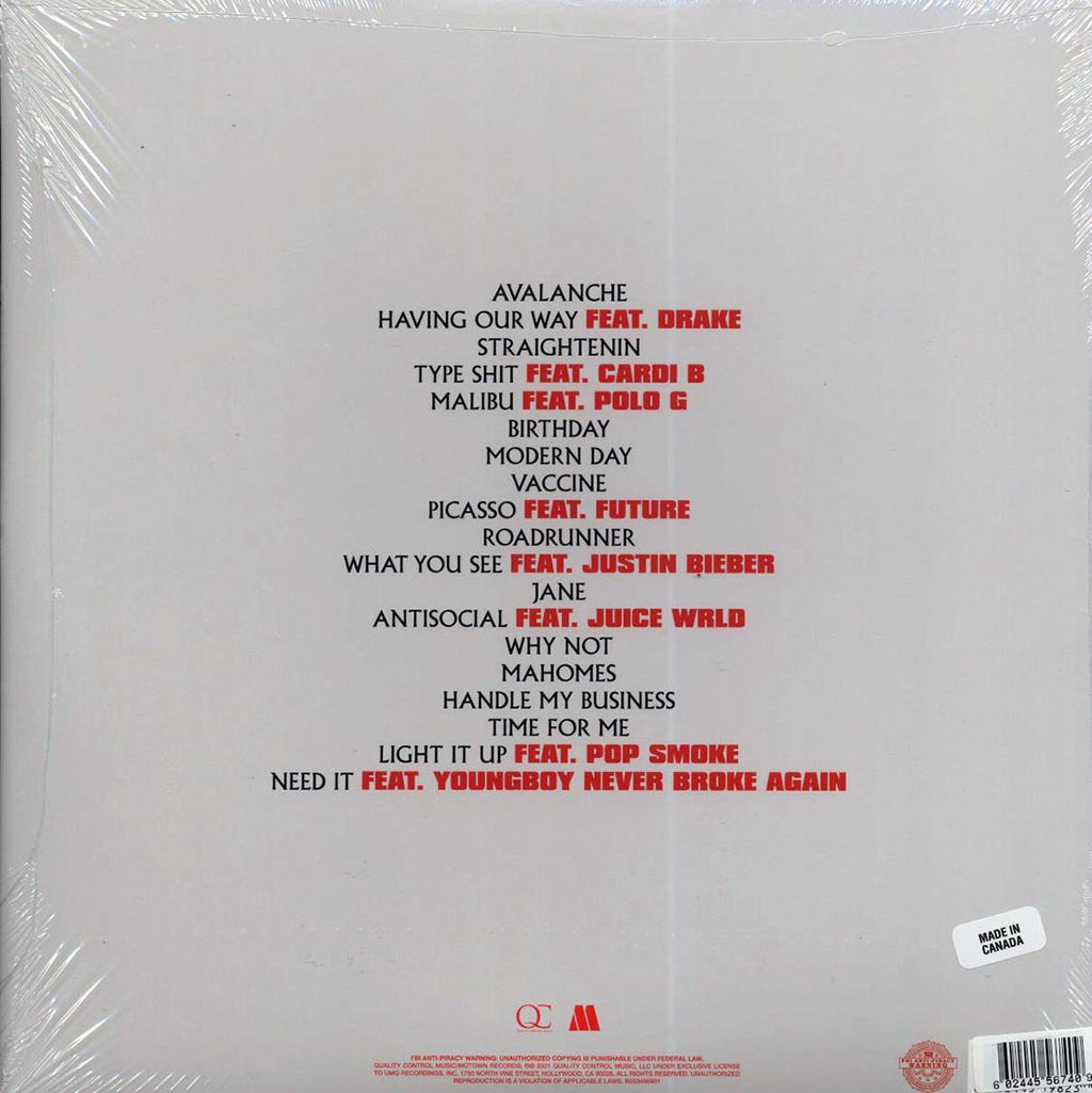 Migos - Culture III (ltd. ed.) (2xLP) (white vinyl) vinyl LP back cover