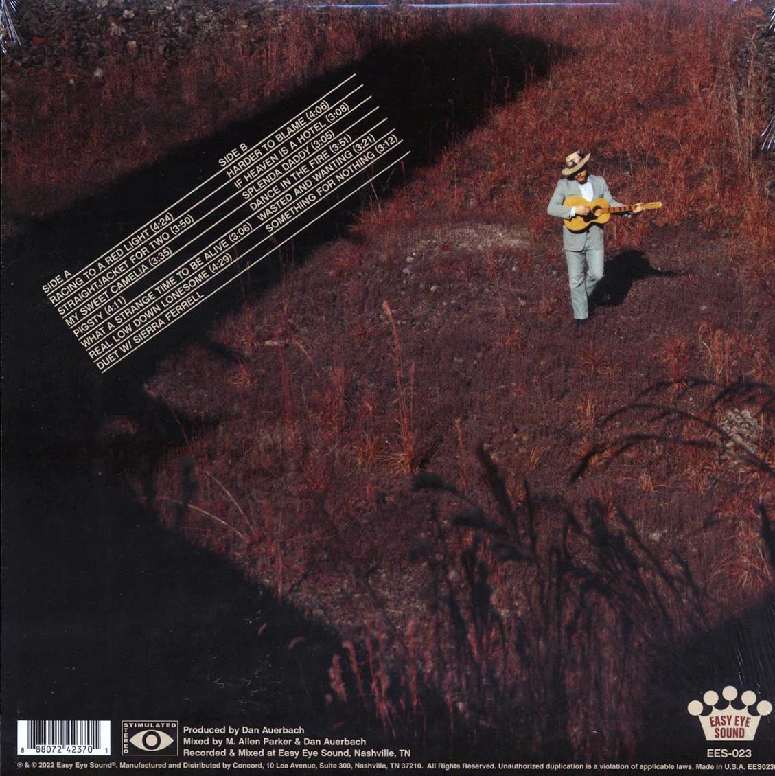 Early James - Strange Times To Be Alive (ltd. ed.) (brown vinyl) vinyl LP back cover