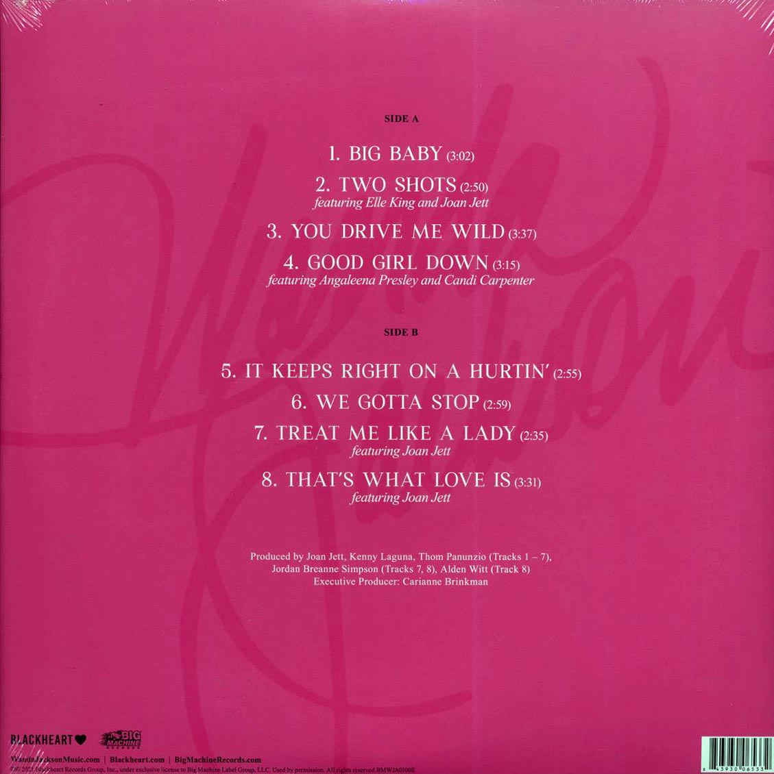 Wanda Jackson - Encore (red vinyl) vinyl LP back cover