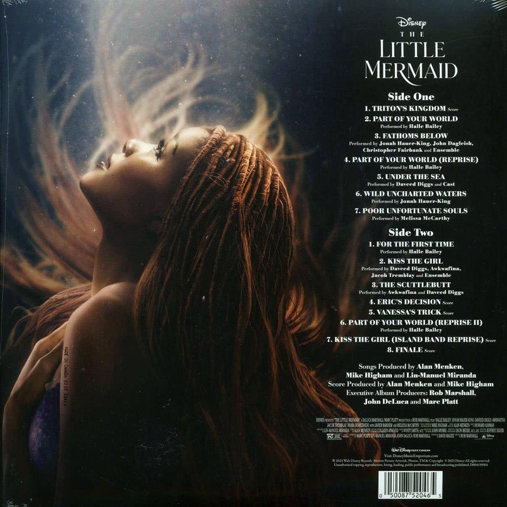 Alan Menken, Halle Bailey, Awkwafina, Daveed Diggs, Etc. - The Little Mermaid vinyl LP back cover