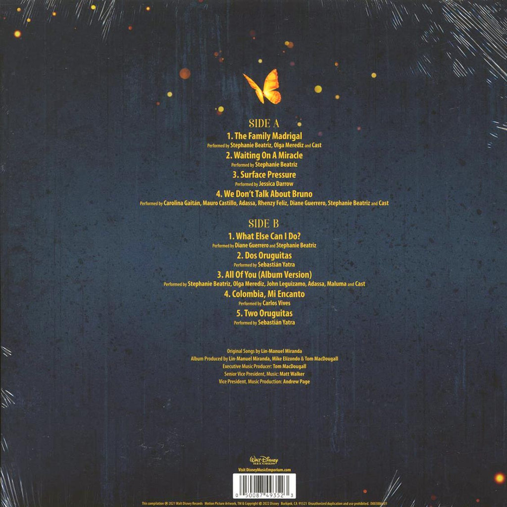 Various - Encanto: Original Songs By Lin-Manuel Miranda (Disney) (ltd. ed.) (green vinyl) vinyl LP back cover
