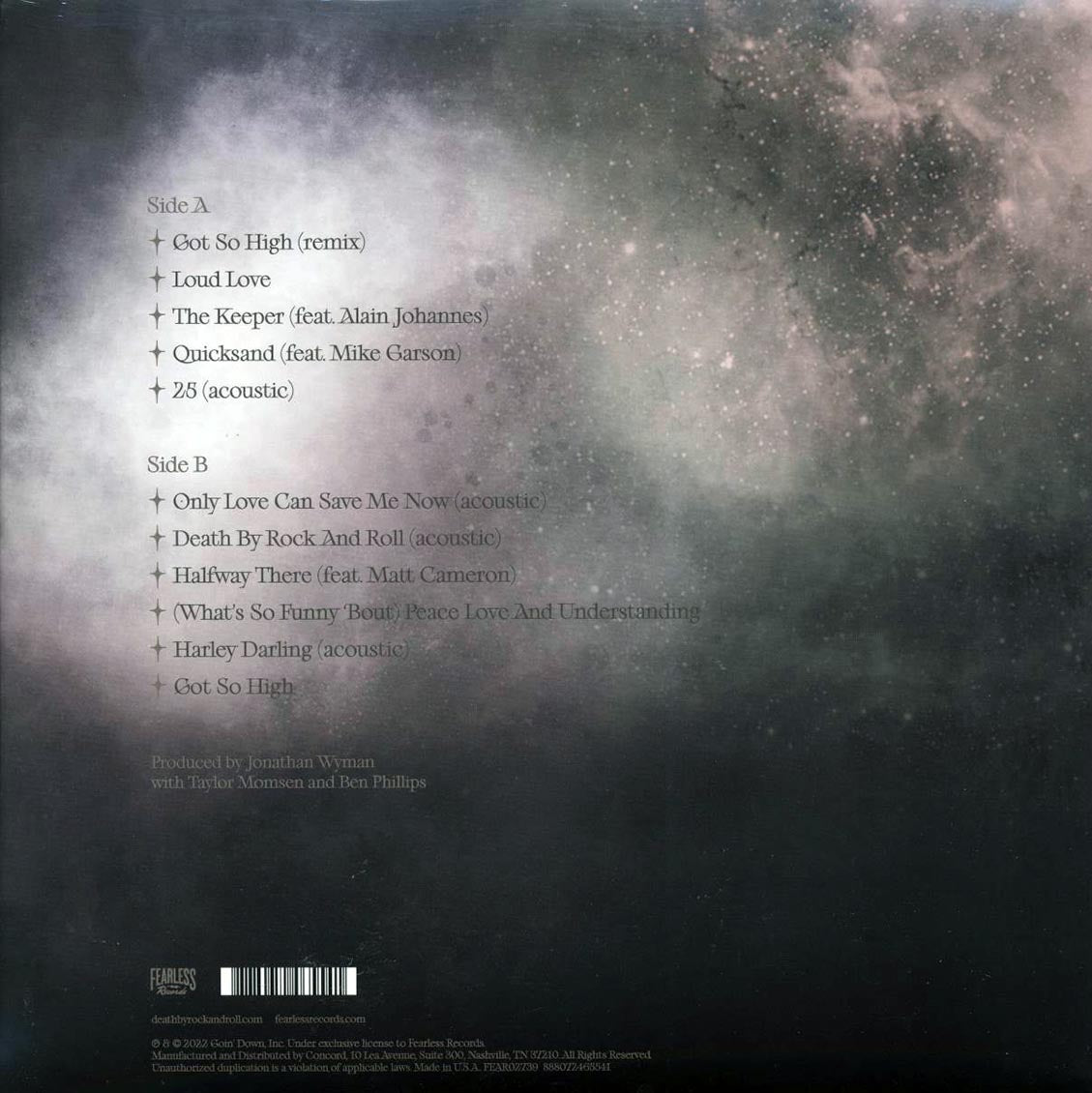 The Pretty Reckless - Other Worlds vinyl LP back cover
