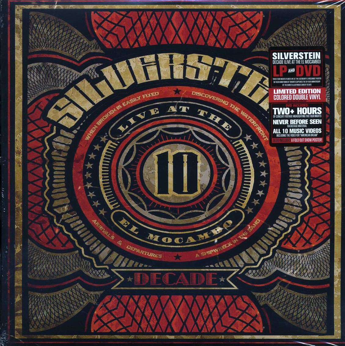 Silverstein - Decade: Live At The El Mocambo (2xLP) (colored vinyl) (incl. DVD) vinyl LP front cover