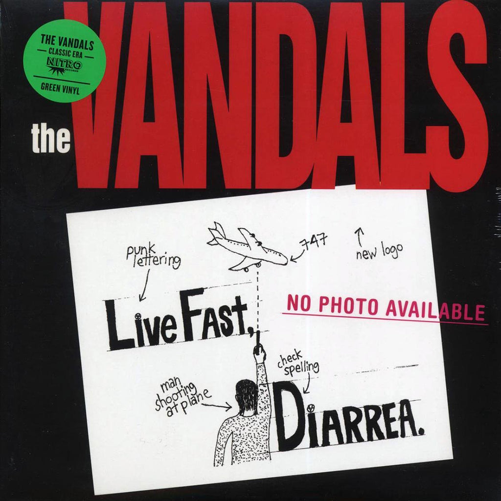 The Vandals - Live Fast Diarrhea (green vinyl) vinyl LP front cover