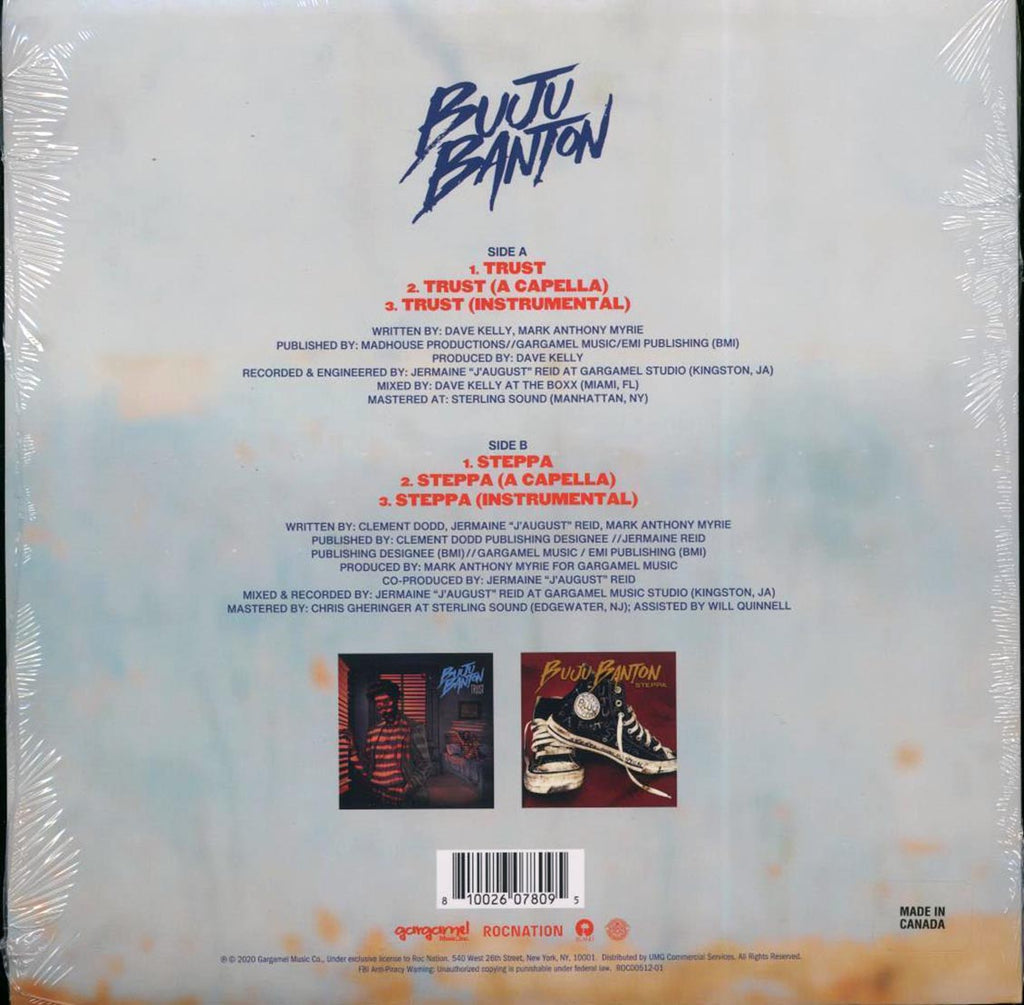 Buju Banton - Trust/Steppa (RSD 2020) (ltd. ed.) (colored vinyl) vinyl LP back cover