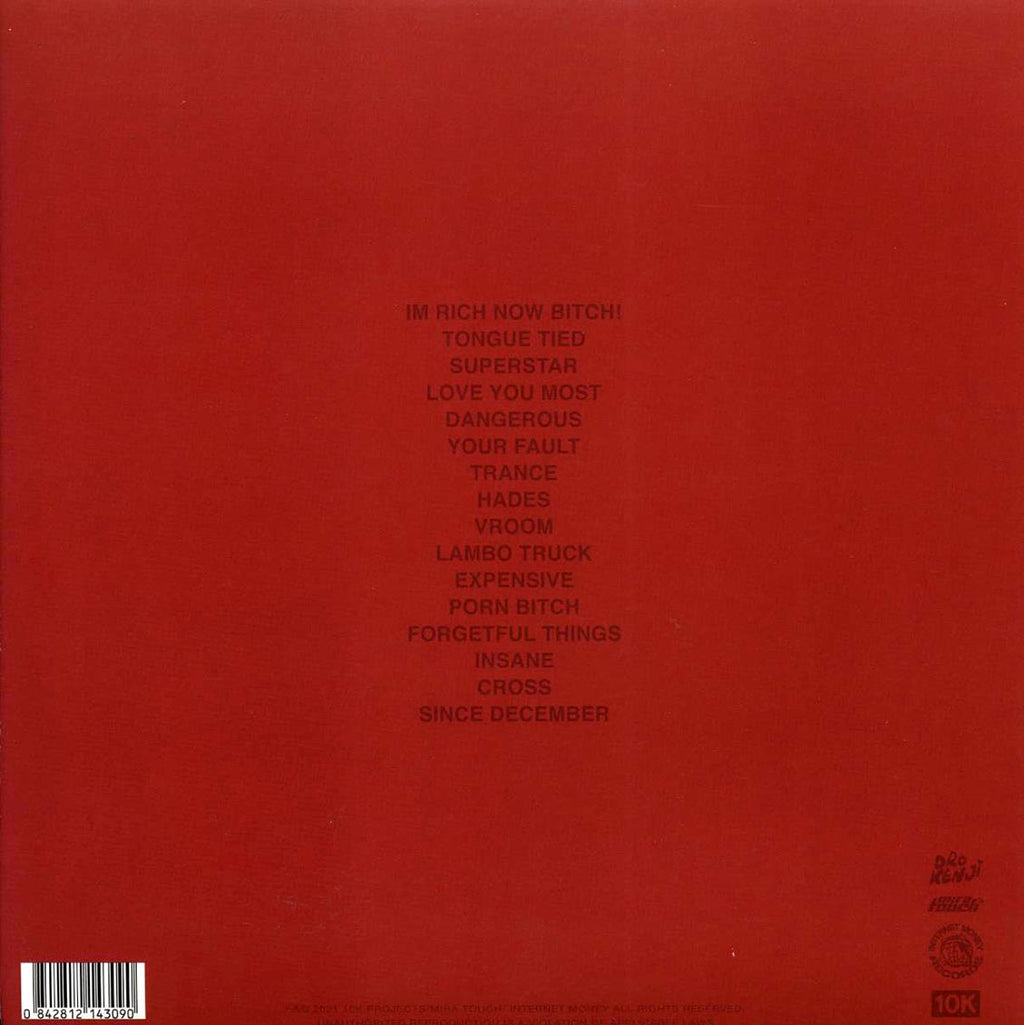 Dro Kenji - F--- Your Feelings (pink vinyl) vinyl LP back cover