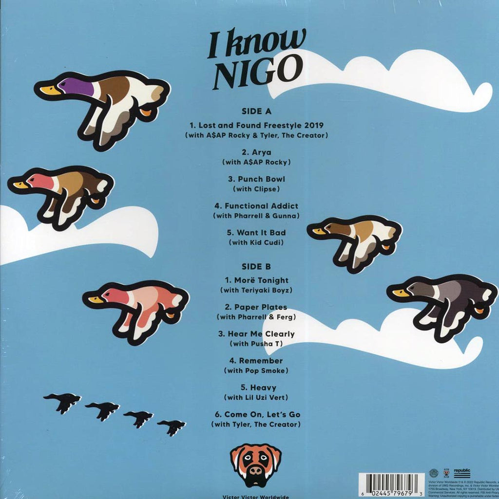 Nigo - I Know Nigo (blue vinyl) vinyl LP back cover