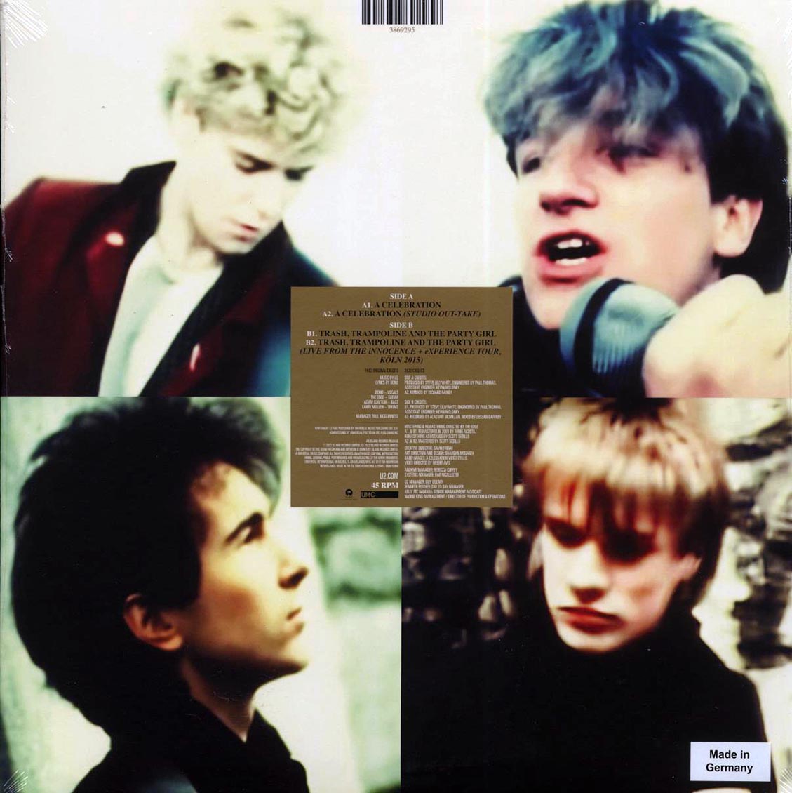 U2 - A Celebration (40th Anniv. Ed.) (RSD 2022) (ltd. ed.) (180g) vinyl LP back cover