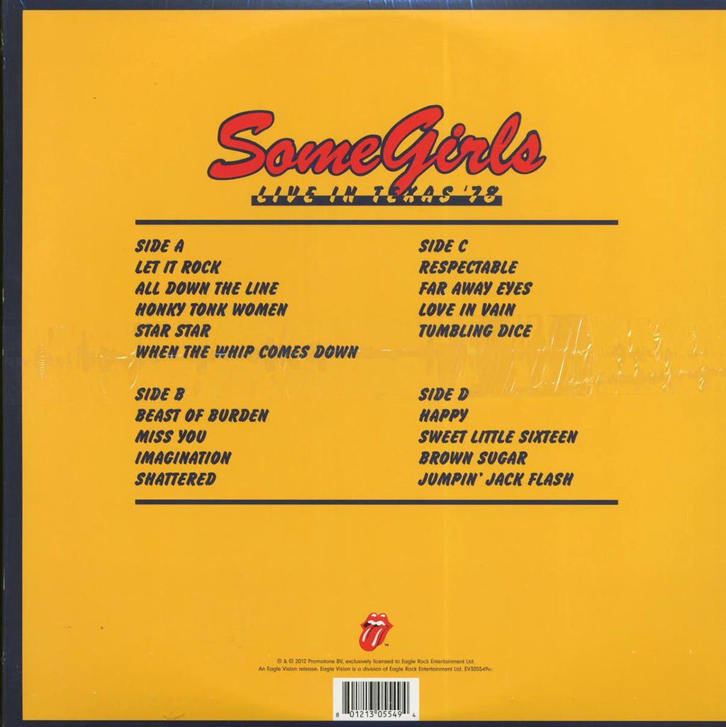 The Rolling Stones - Some Girls: Live In Texas '78 (2xLP) (incl. DVD) vinyl LP back cover