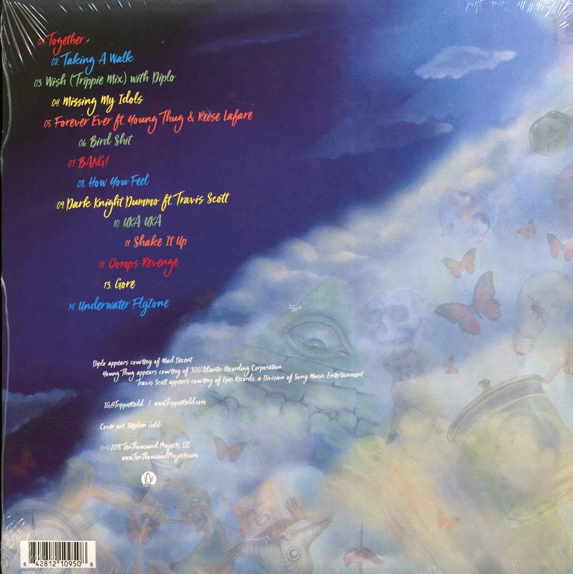 Trippie Redd - Life's A Trip (colored vinyl) vinyl LP back cover