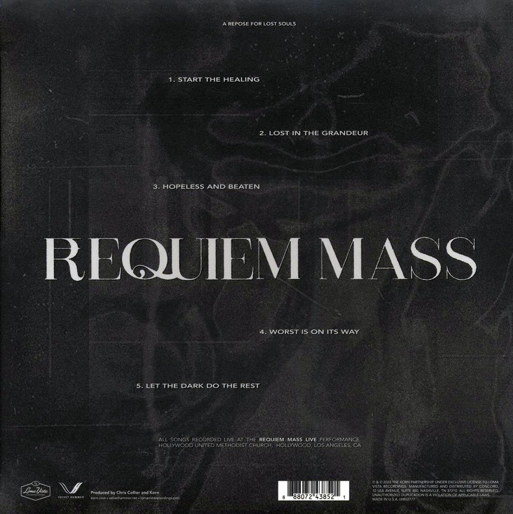 Korn - Requiem Mass (ltd. ed.) (blue vinyl) vinyl LP back cover