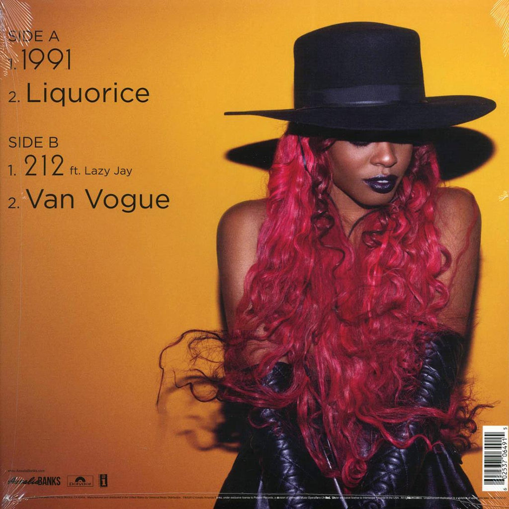 Azealia Banks - 1991 vinyl LP back cover