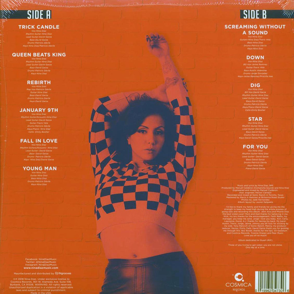 Nina Diaz - The Beat Is Dead (ltd. ed.) (colored vinyl) vinyl LP back cover