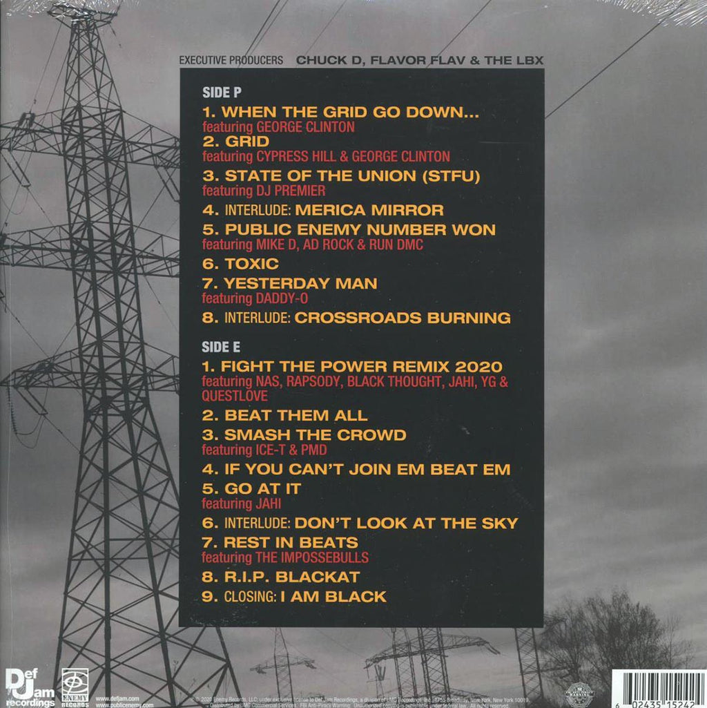 Public Enemy - What You Gonna Do When The Grid Goes Down? vinyl LP back cover