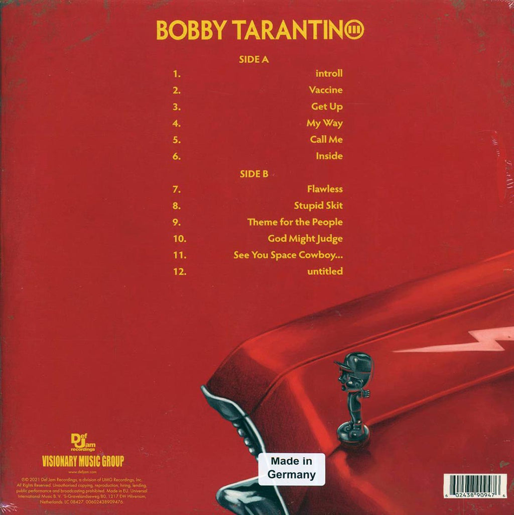 Logic - Bobby Tanatino III vinyl LP back cover