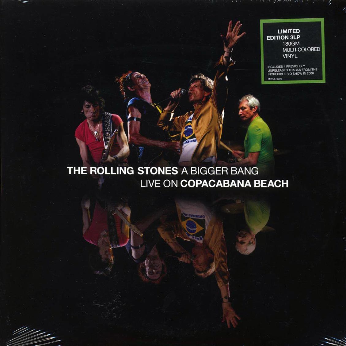 The Rolling Stones - A Bigger Bang: Live On Copacabana Beach (ltd. ed.) (3xLP) (colored vinyl) vinyl LP front cover