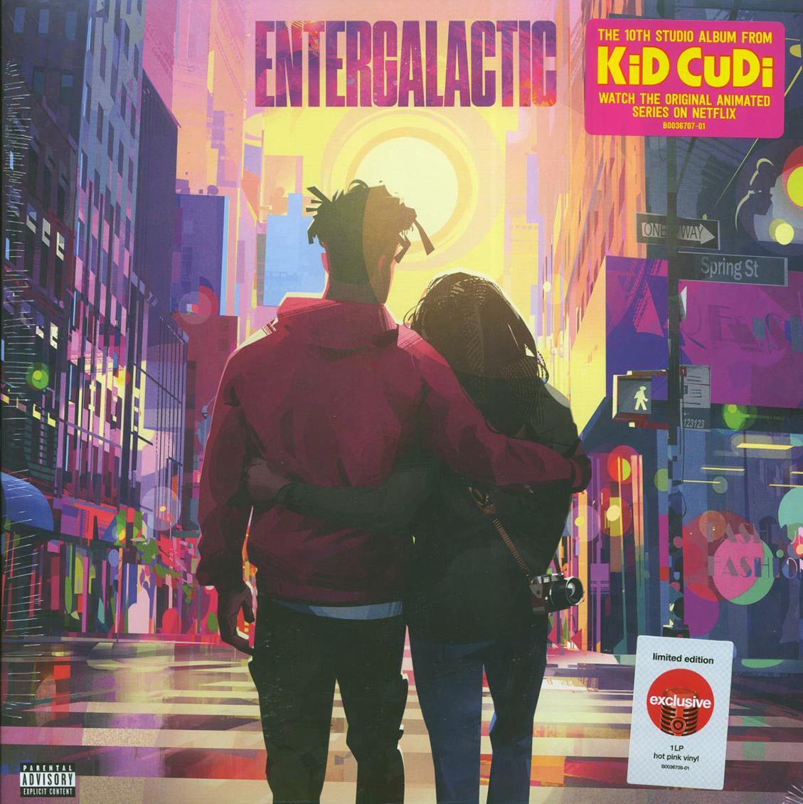 Kid Cudi - Entergalactic (ltd. ed.) (pink vinyl) vinyl LP front cover