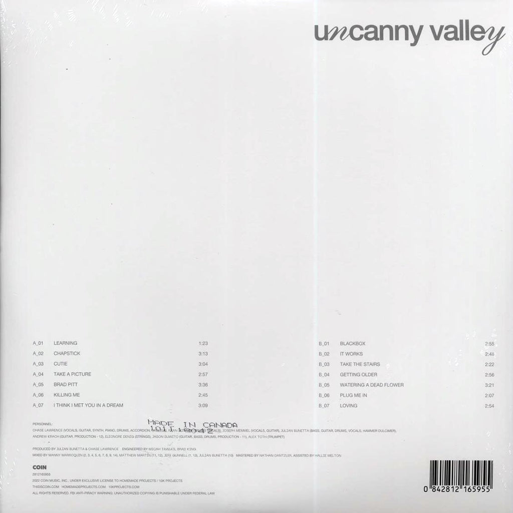 Coin - Uncanny Valley vinyl LP back cover
