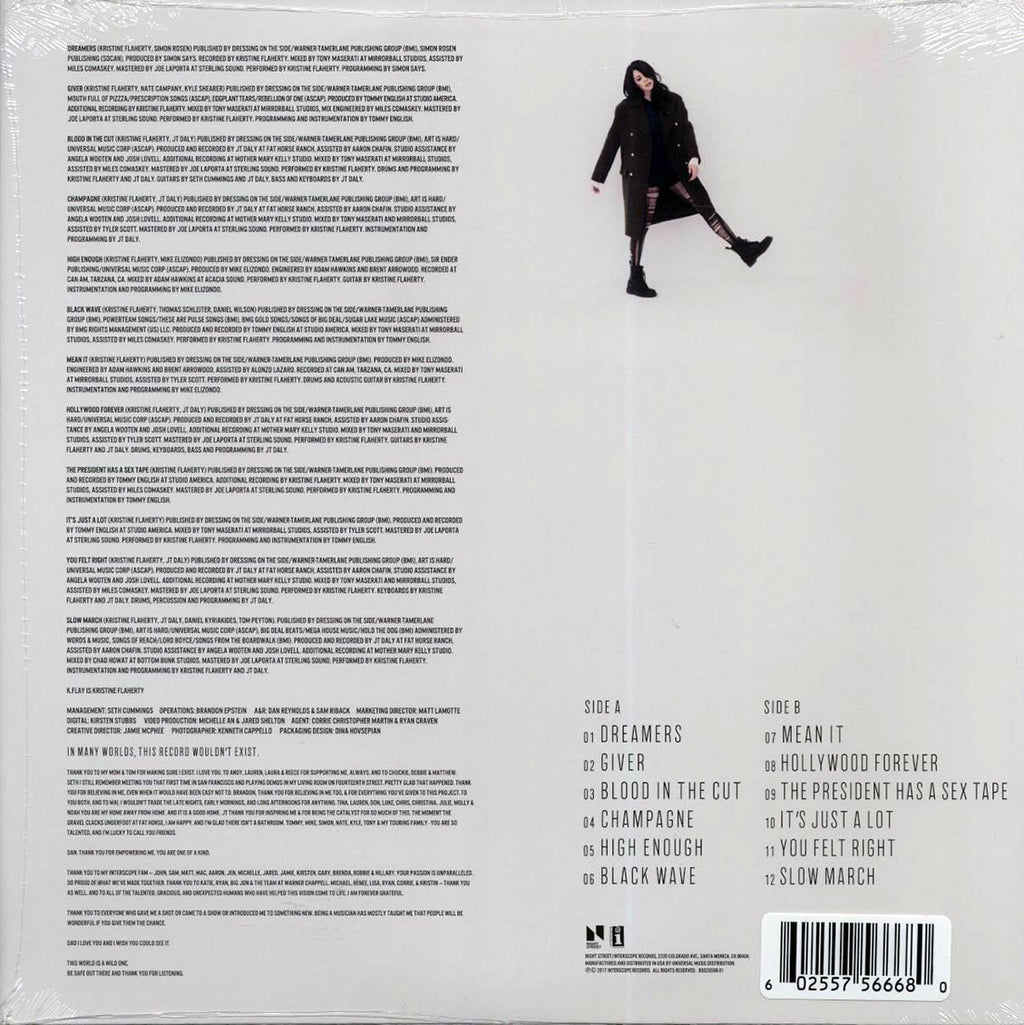 K.Flay - Every Where Is Some Where (ltd. ed.) (white vinyl) vinyl LP back cover