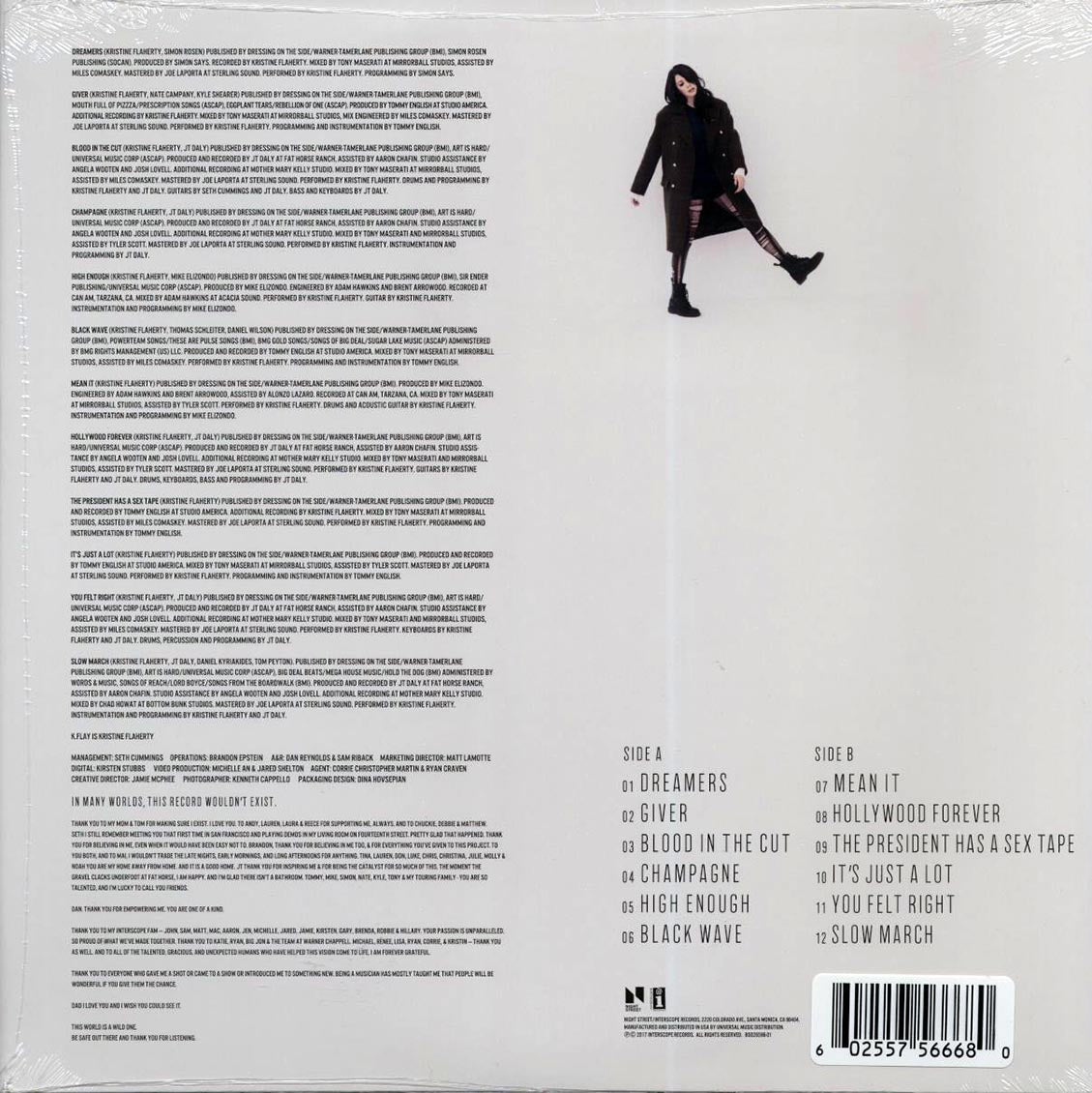 K.Flay - Every Where Is Some Where (ltd. ed.) (white vinyl) vinyl LP back cover