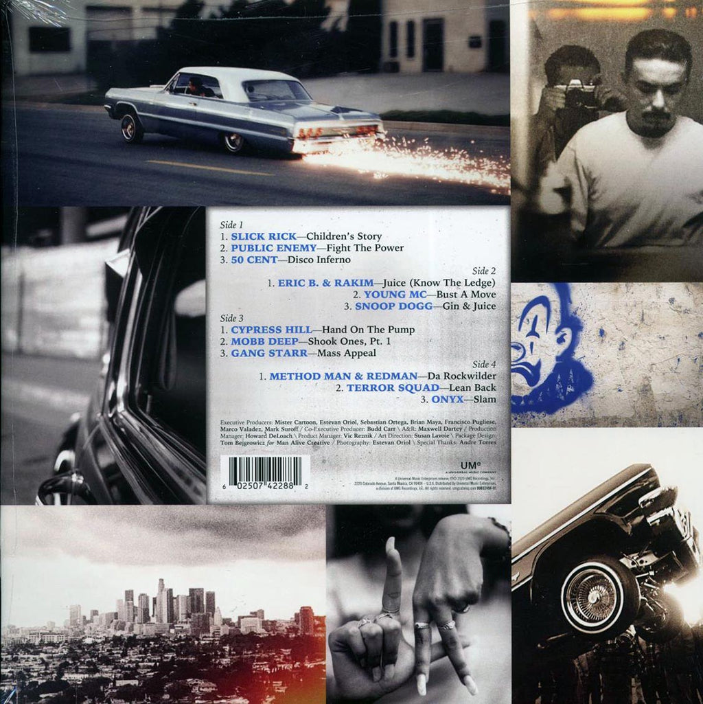 50 Cent, Slick Rick, Snoop Dogg, Cypress Hill, Mobb Deep, Public Enemy, Etc. - LA Originals: Original Motion Picture Soundtrack (2xLP) vinyl LP back cover