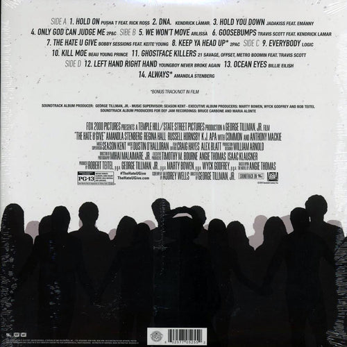 2Pac, Rick Ross, Kendrick Lamar, Logic, Offset, Etc. - The Hate You Give: Original Motion Picture Soundtrack (ltd. ed.) (2xLP) vinyl LP back cover