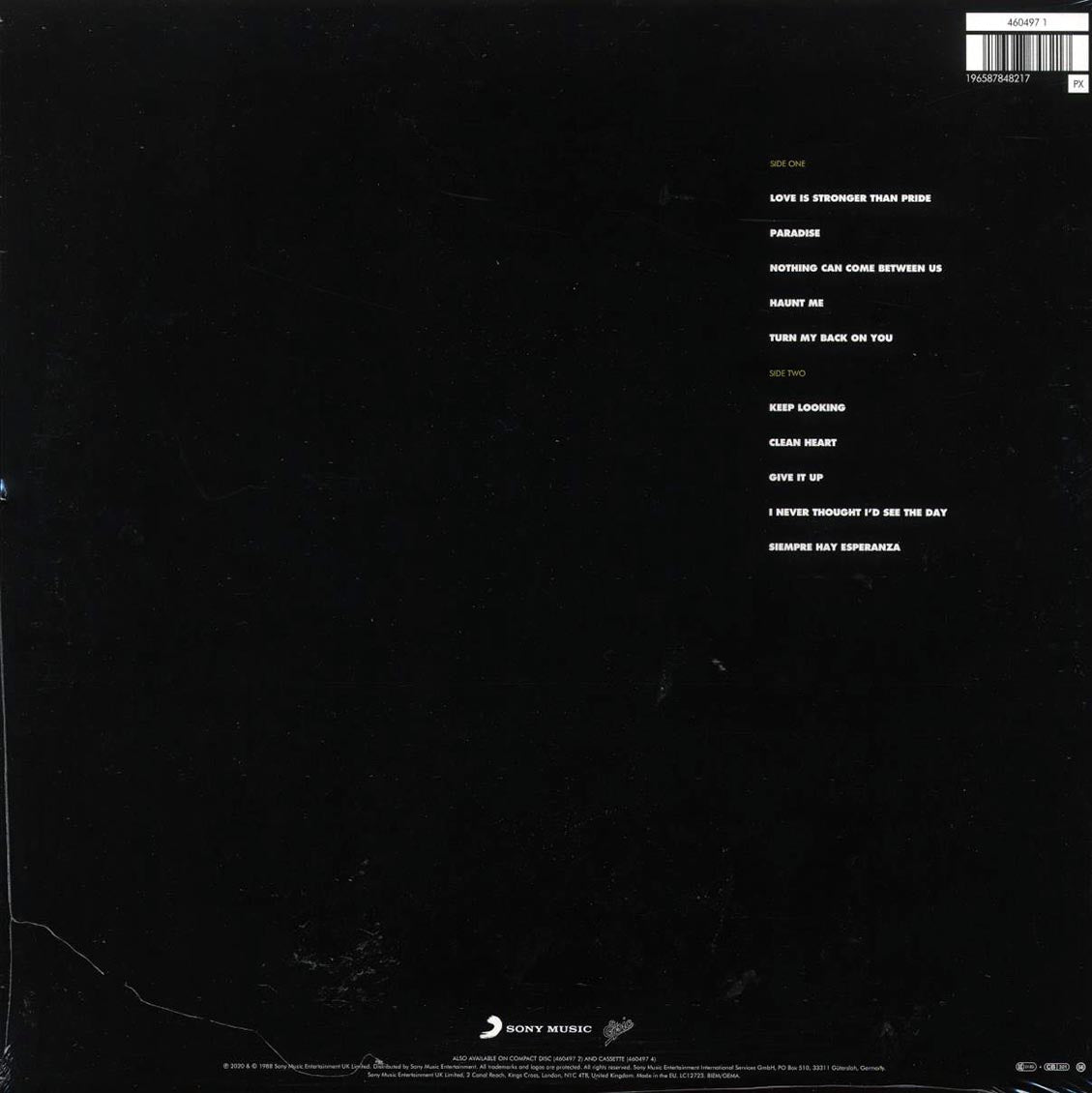 Sade - Stronger Than Pride (180g) vinyl LP back cover