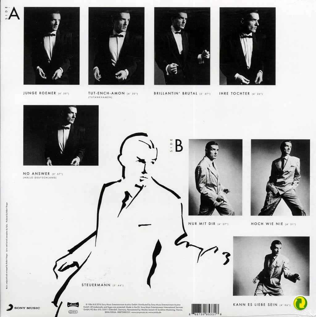 Falco - Junge Roemer (180g) vinyl LP back cover