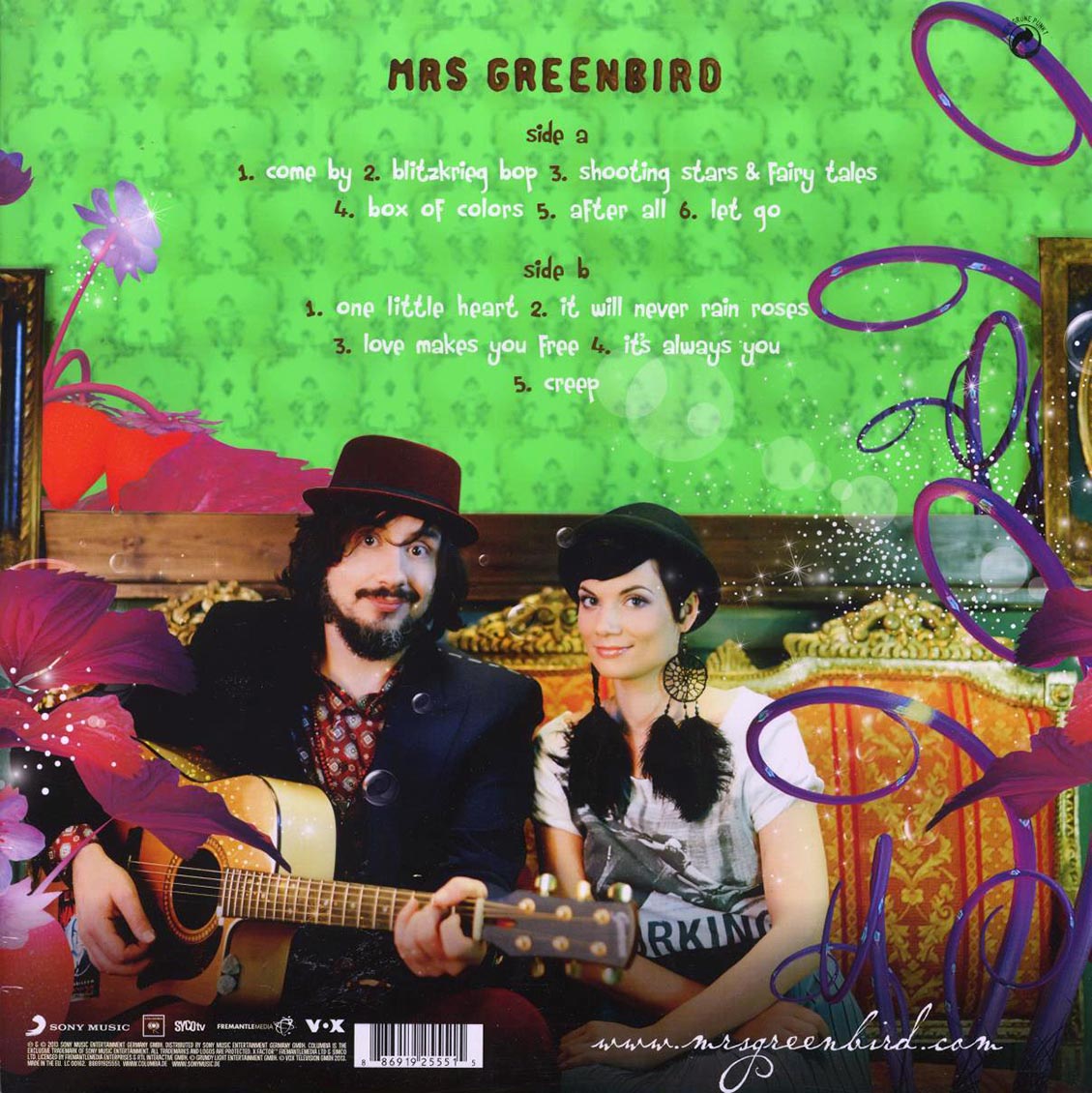 Mrs. Greenbird - Mrs. Greenbird (180g) vinyl LP back cover
