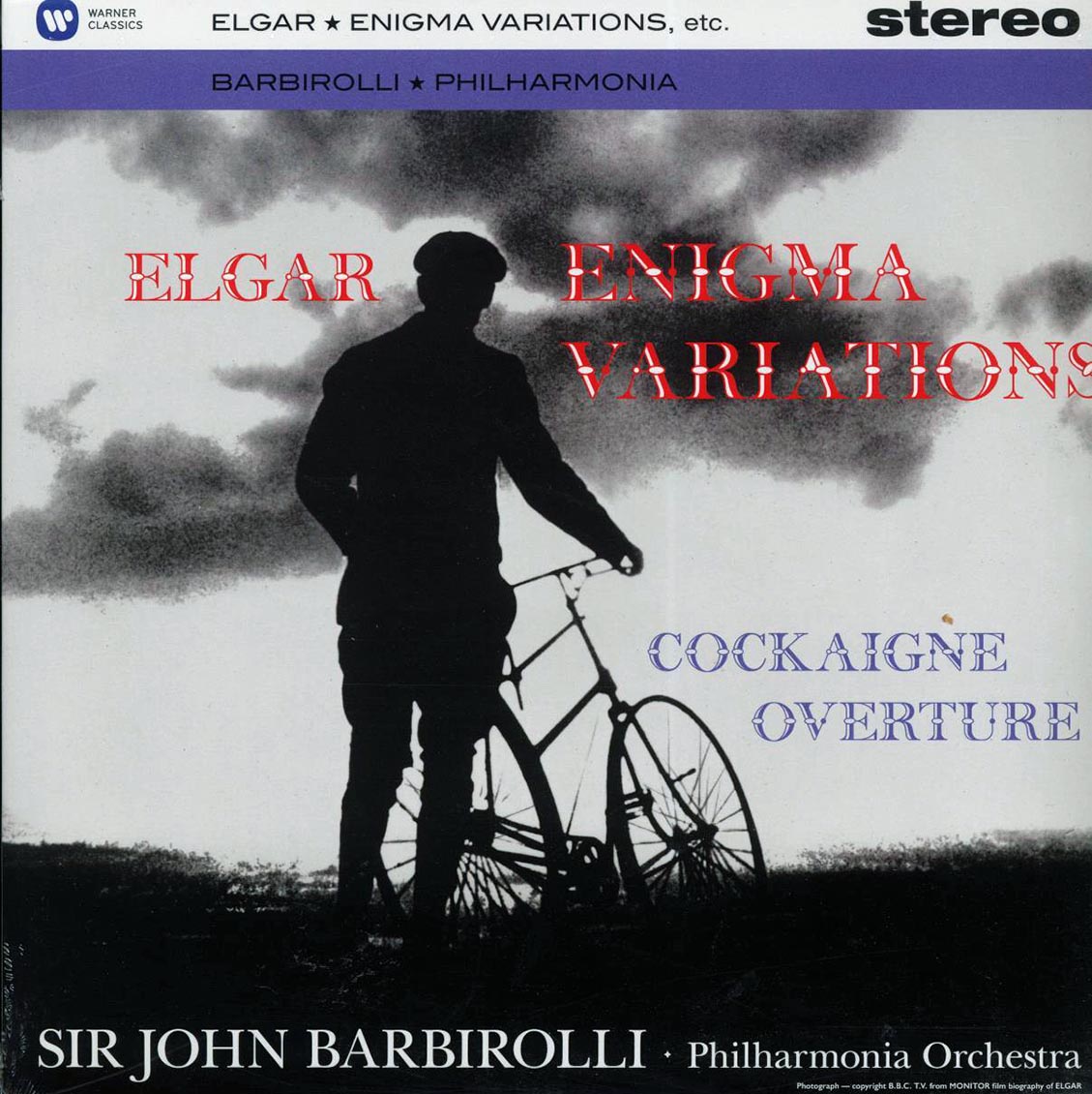 Elgar, Sir John Barbirolli, Philharmonic Orchestra - Enigma Variations, Etc. vinyl LP front cover