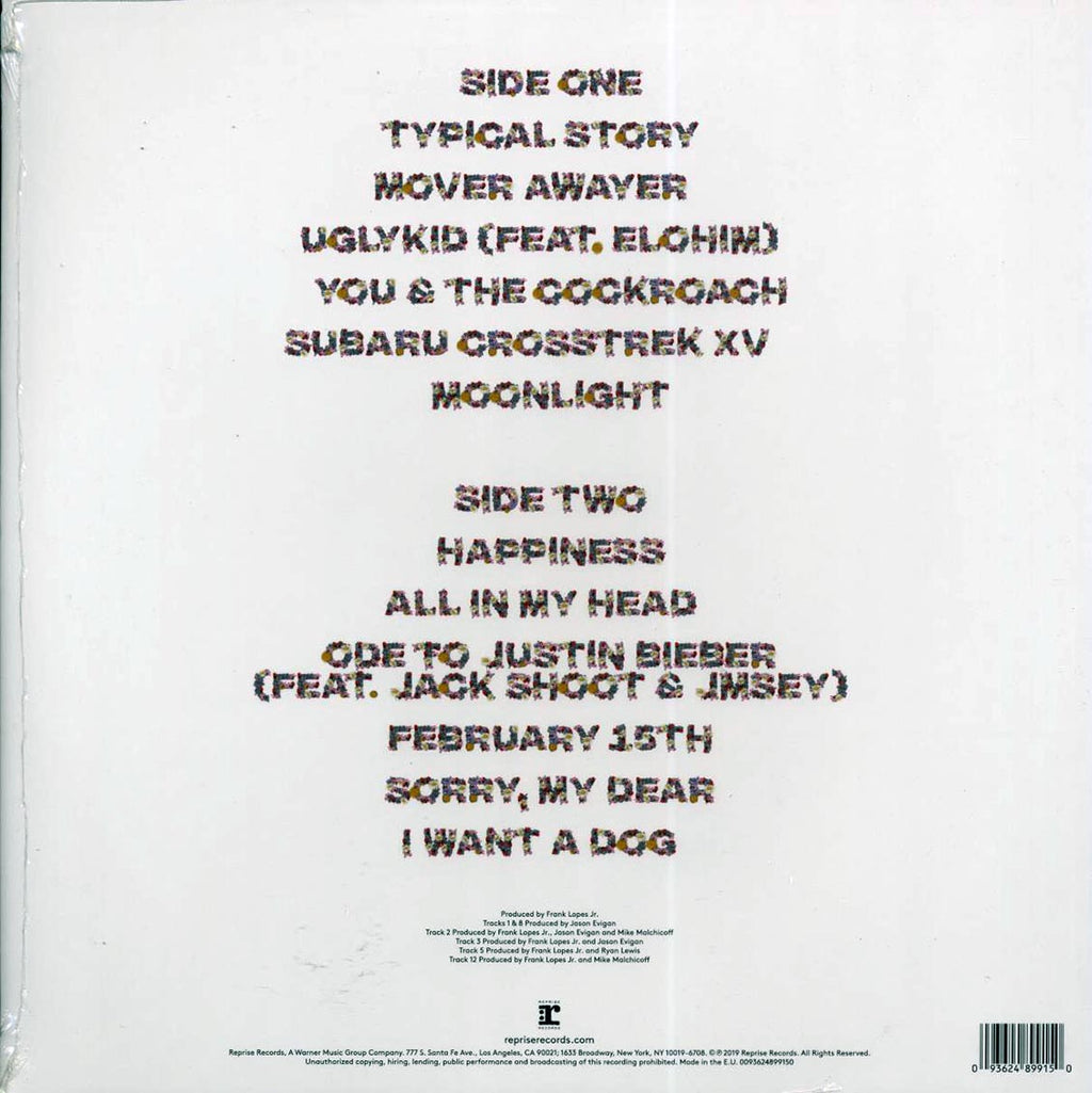 Hobo Johnson - The Fall Of Hobo Johnson (white vinyl) vinyl LP back cover