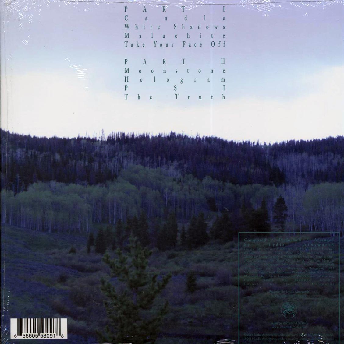 Lydia Ainsworth - Right From Real vinyl LP back cover