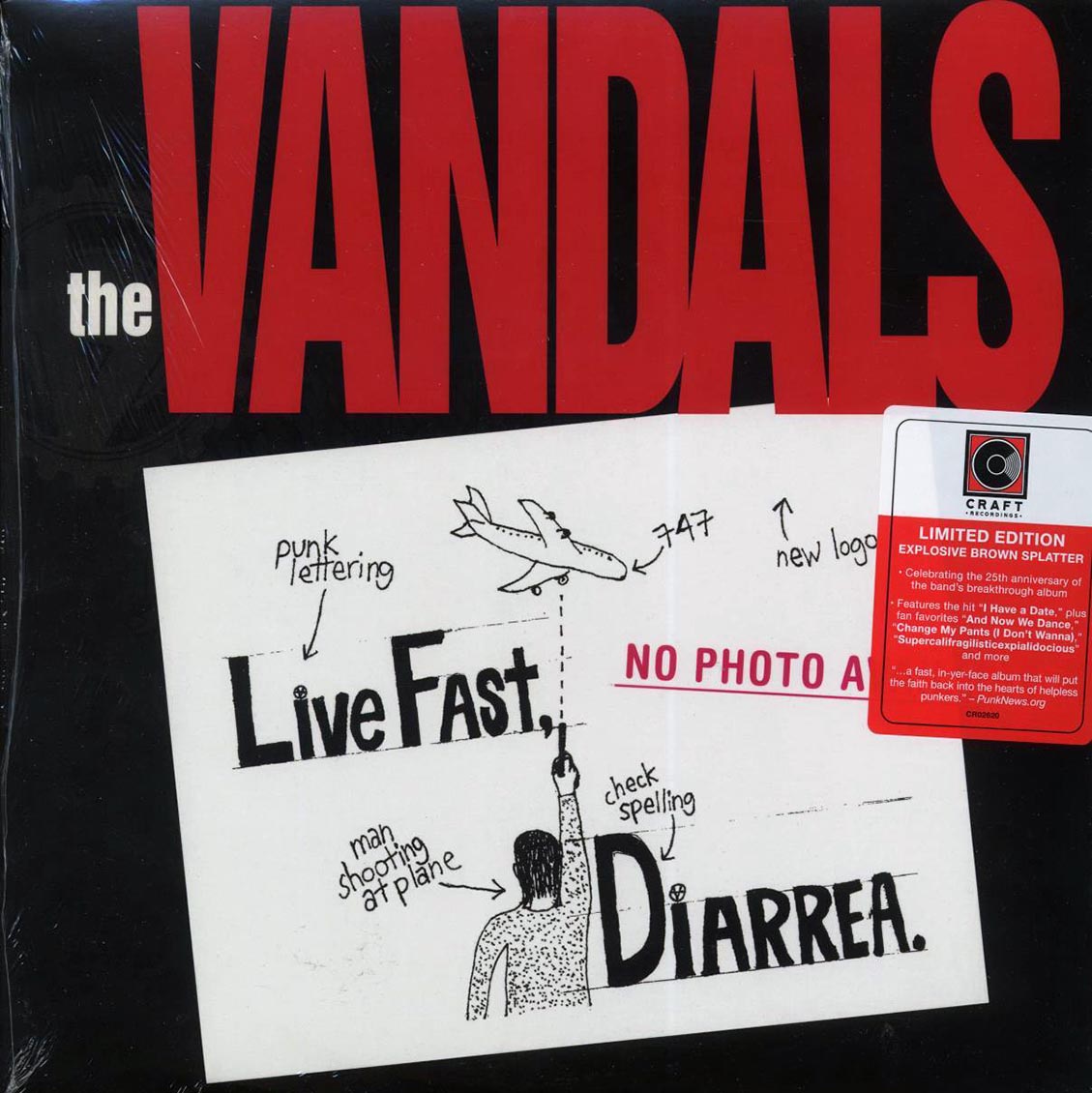 The Vandals - Live Fast Diarrhea (25th Anniv. Ed.) (ltd. ed.) (brown vinyl) vinyl LP front cover
