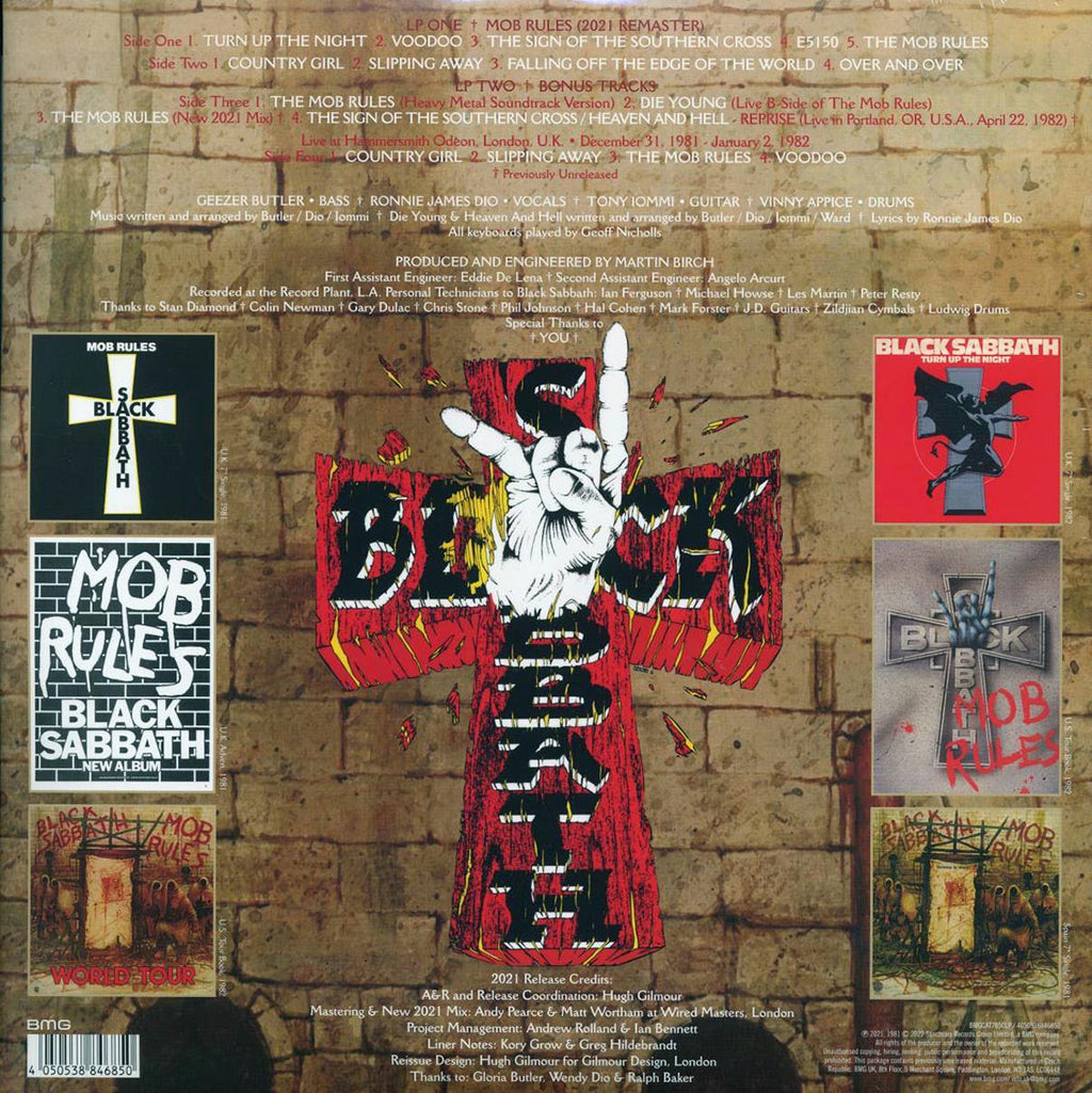 Black Sabbath - Mob Rules (+8 bonus tracks) (2xLP) (remastered) vinyl LP back cover