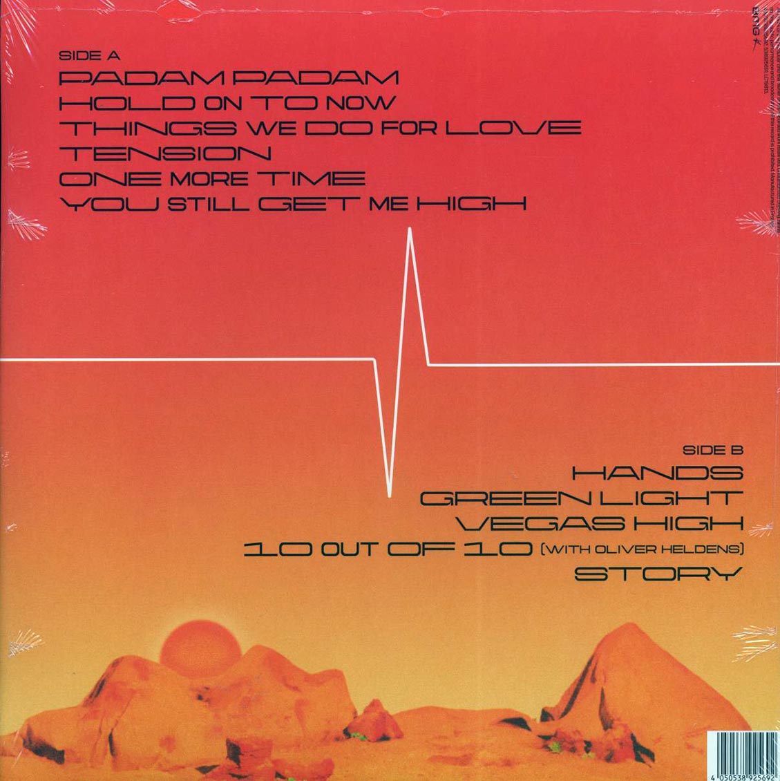 Kylie - Tension vinyl LP back cover