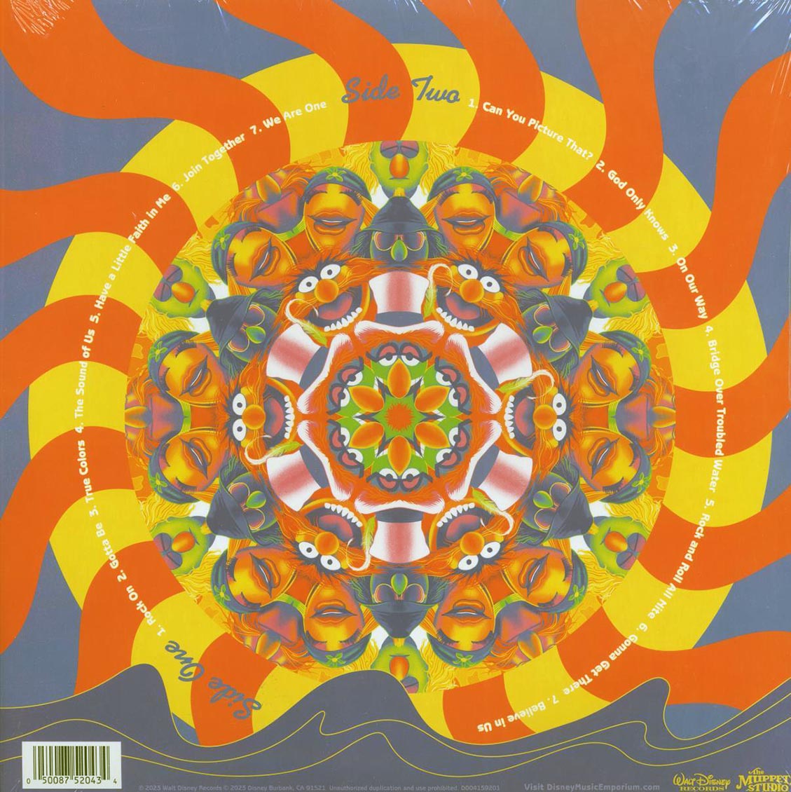 The Electric Mayhem - The Electric Mayhem: The Muppets Mayhem Soundtrack (purple/blue swirl vinyl) vinyl LP back cover
