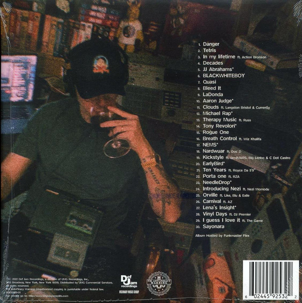 Logic - Vinyl Days (30 tracks) (2xLP) vinyl LP back cover