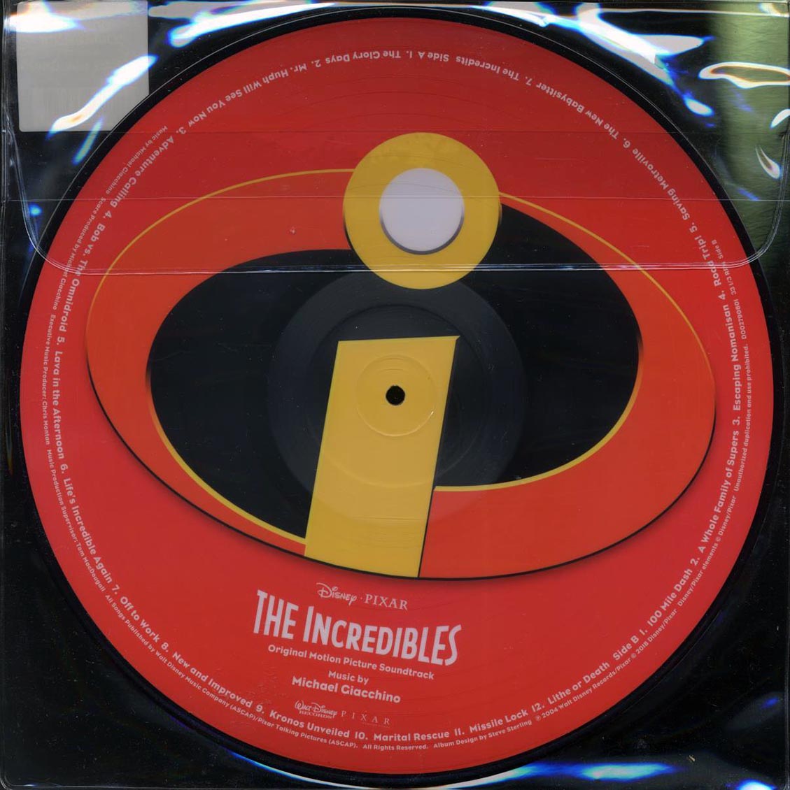 Michael Giacchino - The Incredibles: Original Motion Picture Soundtrack (picture disc) vinyl LP back cover