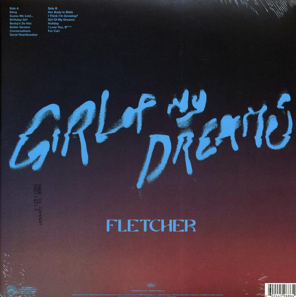 Fletcher - Girl Of My Dreams (ltd. ed.) (pink vinyl) vinyl LP back cover