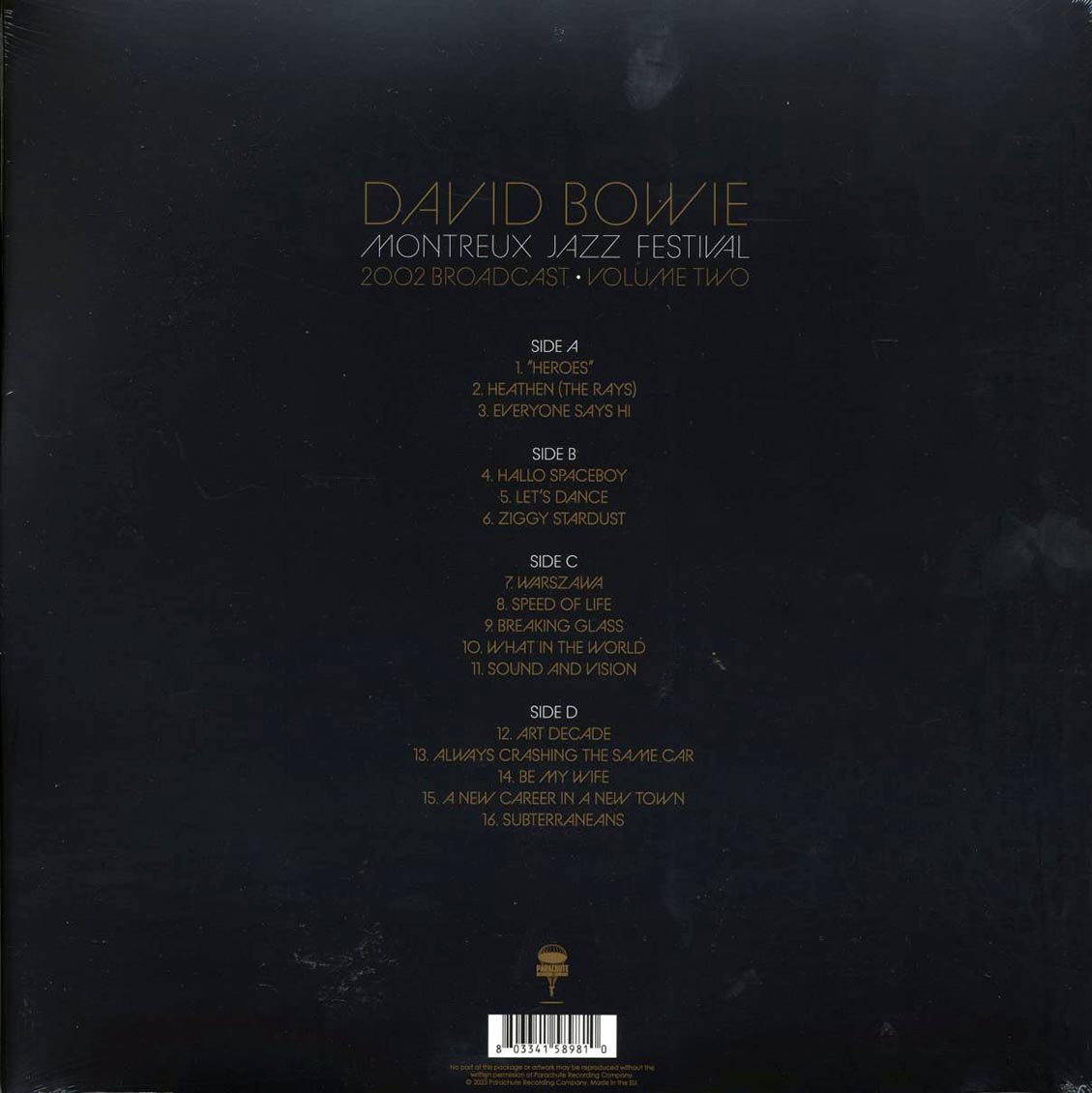 David Bowie - Montreux Jazz Festival Volume 2: 2002 Broadcast (ltd. ed.) (2xLP) (clear vinyl) vinyl LP back cover