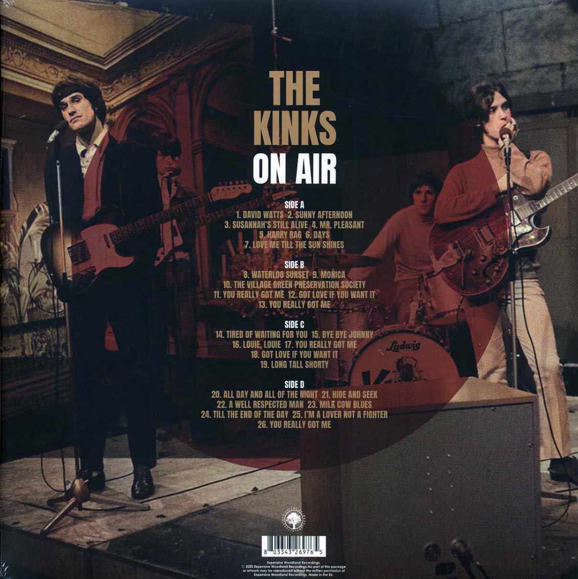 The Kinks - On Air (2xLP) vinyl LP back cover