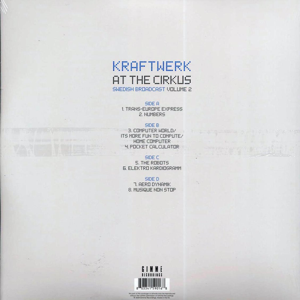Kraftwerk - At The Cirkus Volume 2: Swedish Broadcast (2xLP) vinyl LP back cover